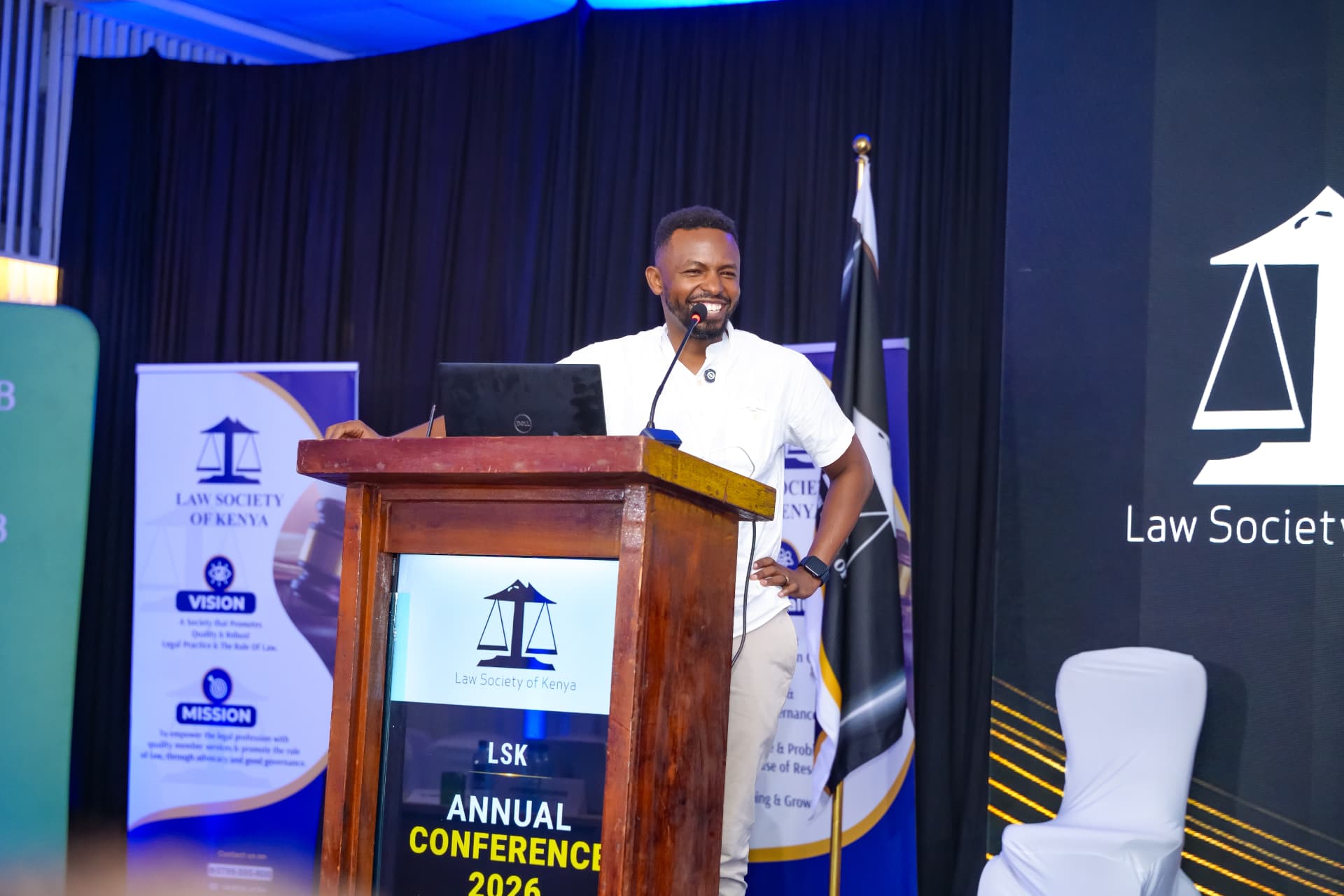 Newton Gichuru presenting at the Law Society of Kenya Annual Conference 2026